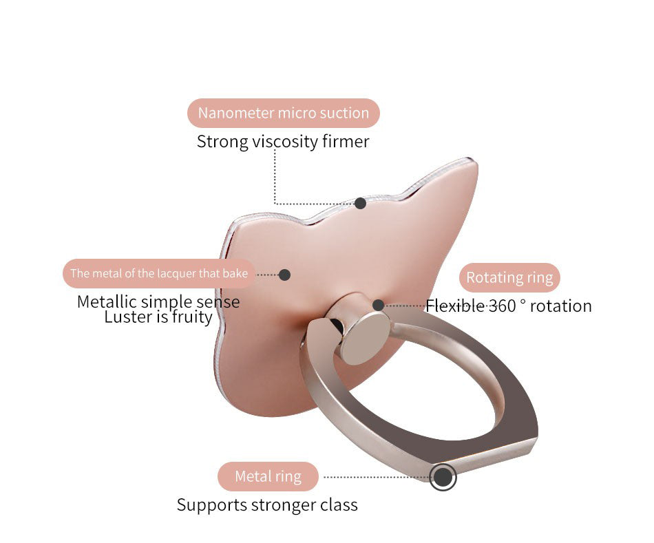 360 Degree metal Finger ring holder Cat Love, for iphone Phone stand