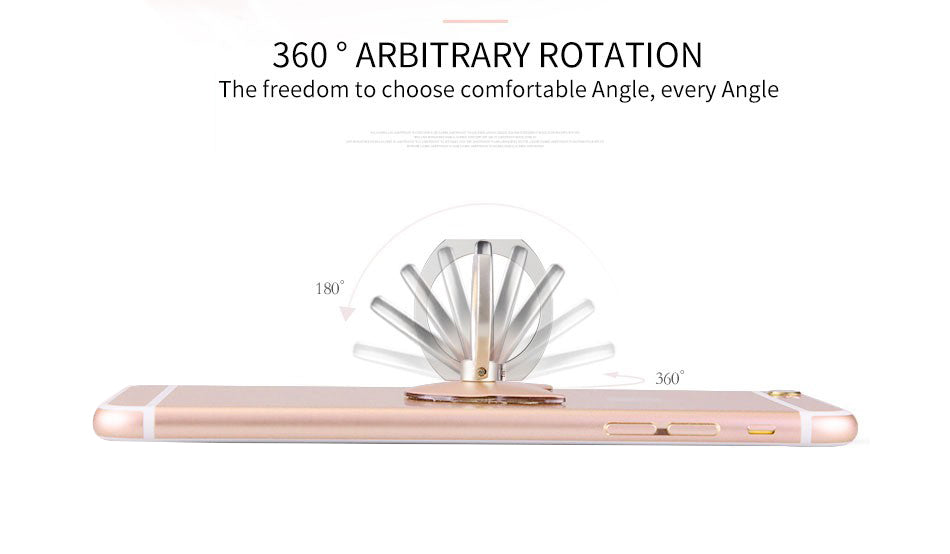 360 Degree metal Finger ring holder Cat Love, for iphone Phone stand