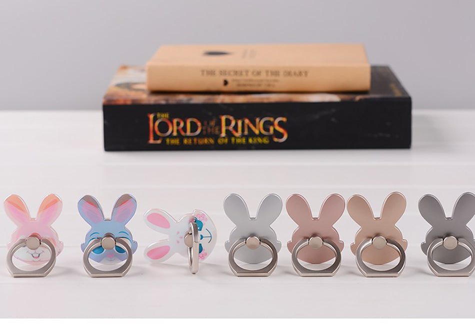 360 Degree metal Finger ring holder Cat Love, for iphone Phone stand