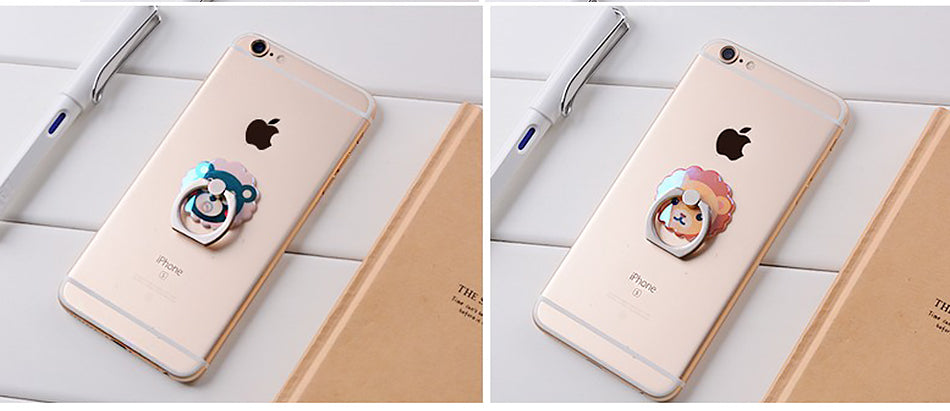 360 Degree metal Finger ring holder Cat Love, for iphone Phone stand