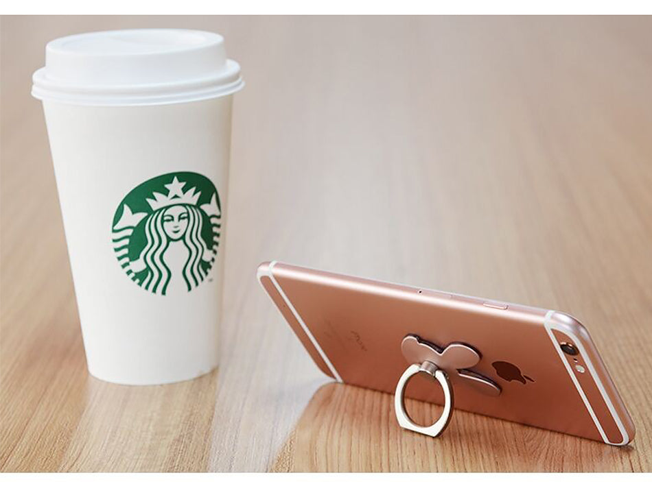 360 Degree metal Finger ring holder Cat Love, for iphone Phone stand