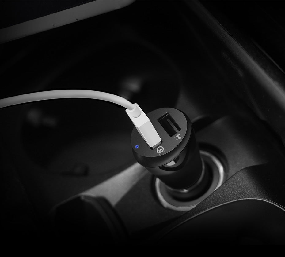 3A Car Charger 18W Quick Charge 3.0 Car-Charger with Charging Cable Fast Dual USB Mobile Phone Car Charger Quick Charger