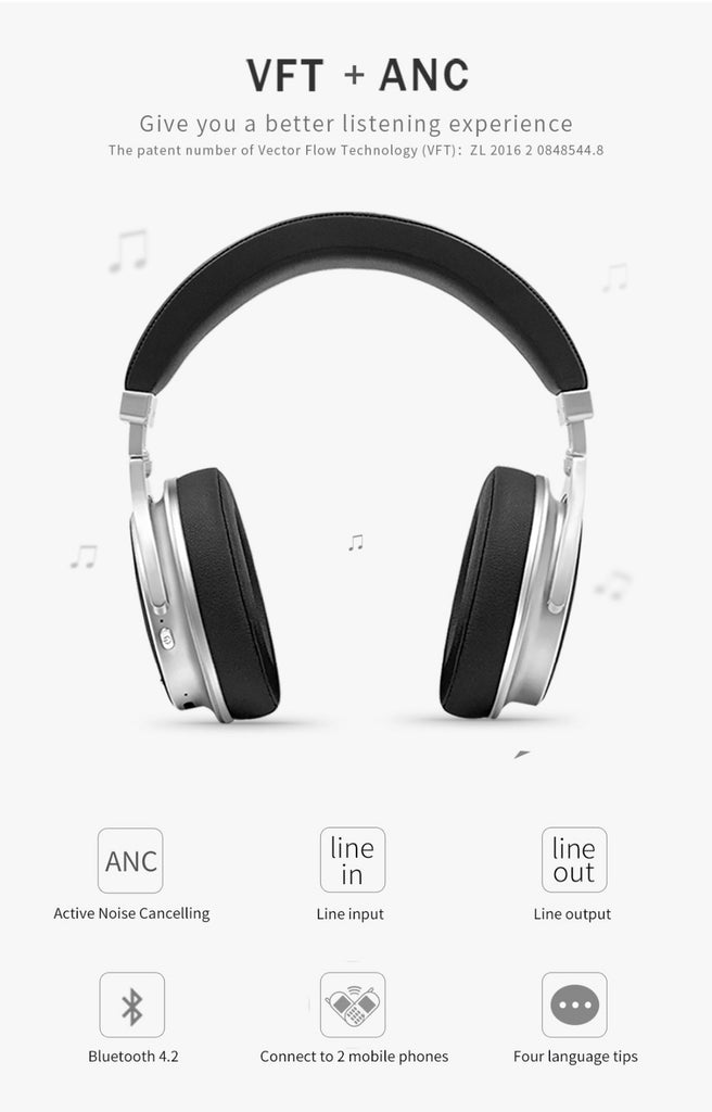 Bluedio F2 Active Noise Cancelling Wireless Bluetooth Headphones wireless Headset with Mic