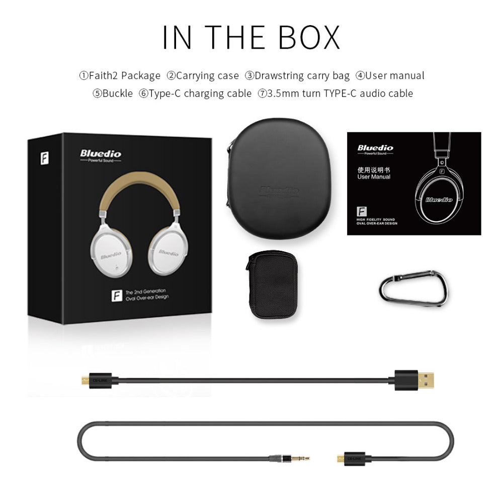 Bluedio F2 Active Noise Cancelling Wireless Bluetooth Headphones wireless Headset with Mic