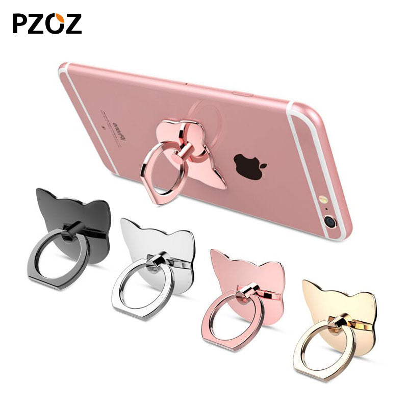 360 Degree metal Finger ring holder Cat Love, for iphone Phone stand