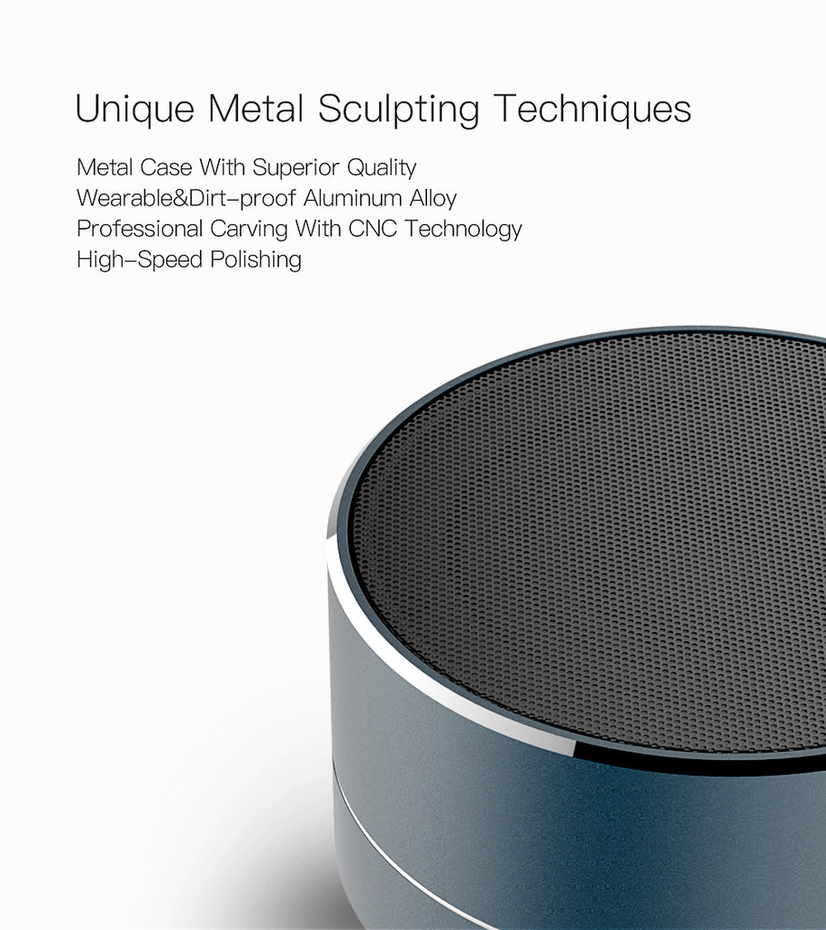 QCY A10 wireless bluetooth speaker metal mini portable subwoof sound with Mic TF card FM radio AUX MP3 music play loudspeaker