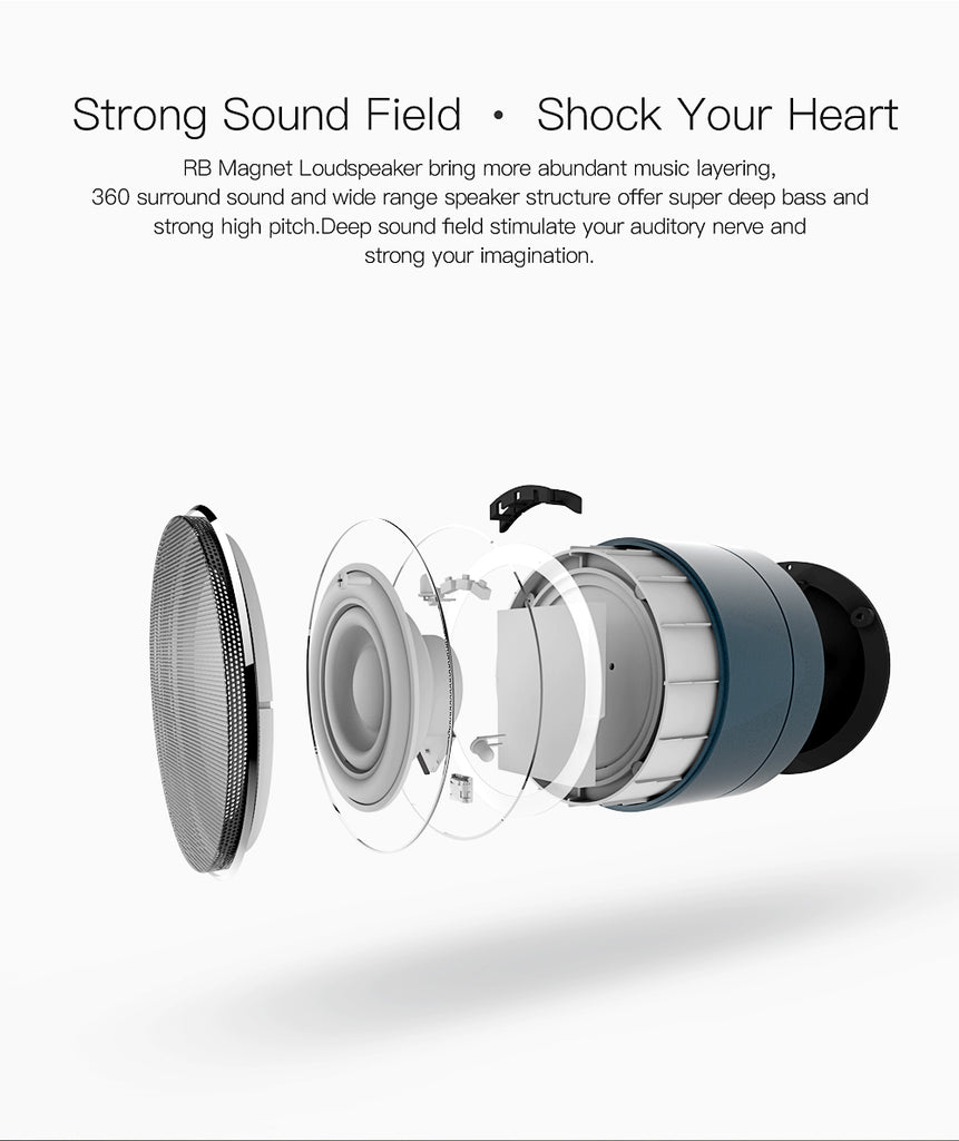 QCY A10 wireless bluetooth speaker metal mini portable subwoof sound with Mic TF card FM radio AUX MP3 music play loudspeaker