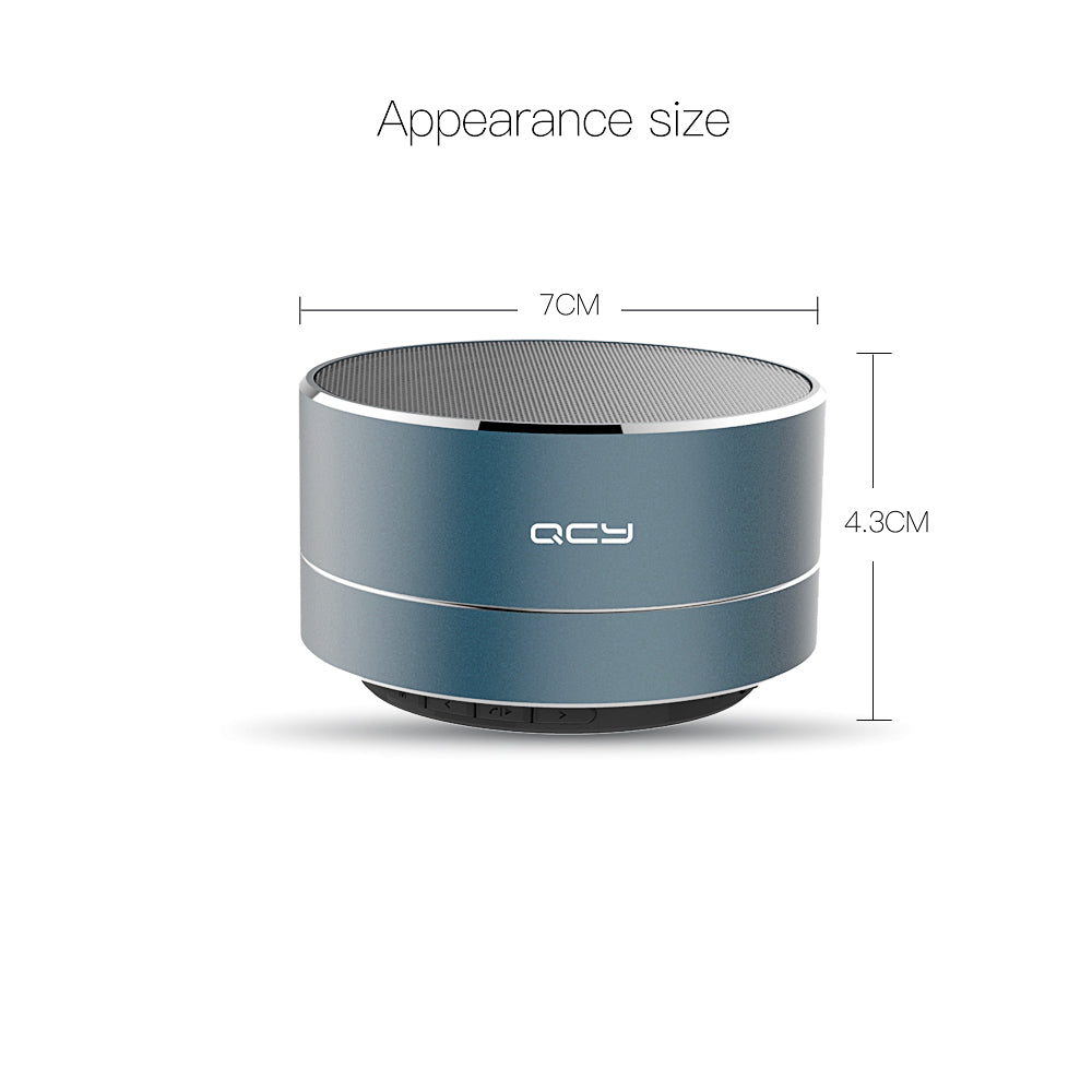 QCY A10 wireless bluetooth speaker metal mini portable subwoof sound with Mic TF card FM radio AUX MP3 music play loudspeaker