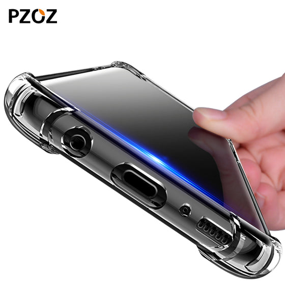 Pzoz for samsung galaxy s8 case silicone luxury shockproof for galaxy s8 plus Cover original Clear Protective armor s8 phone TPU