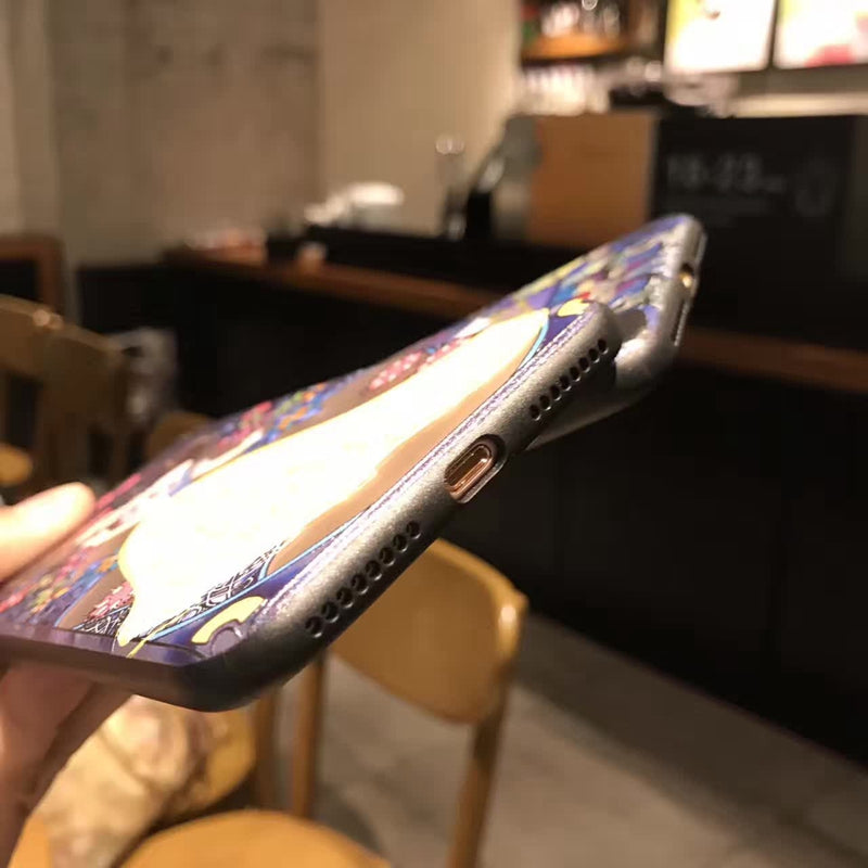 Matte 3D Relief Cute Mermaid Princess Phone Hard PC Cover Back For iPhone X 7 8 Plus