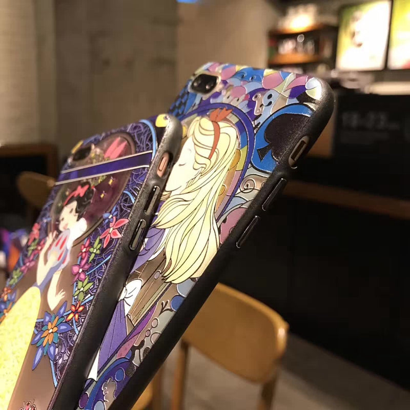 Matte 3D Relief Cute Mermaid Princess Phone Hard PC Cover Back For iPhone X 7 8 Plus