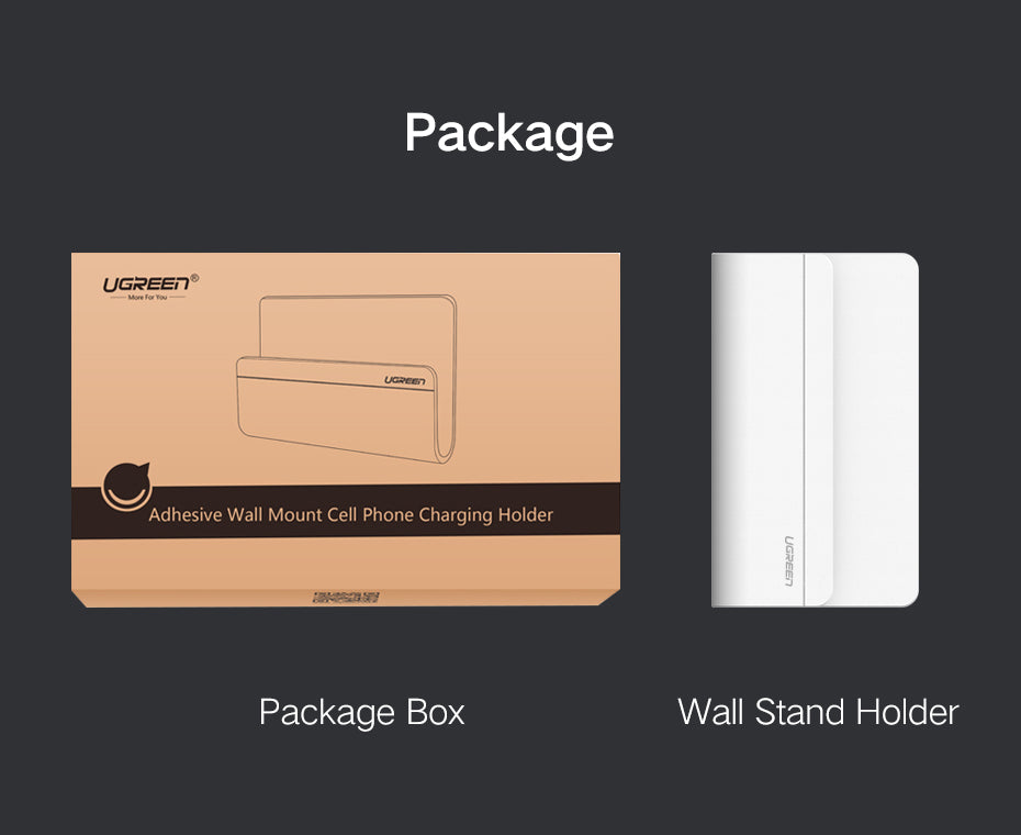 Universal Wall Mounted Phone Holder Charging Stand with 3M Adhesive for iPhone 8 X 7 Plus Samsung Galaxy Huawei Tablet