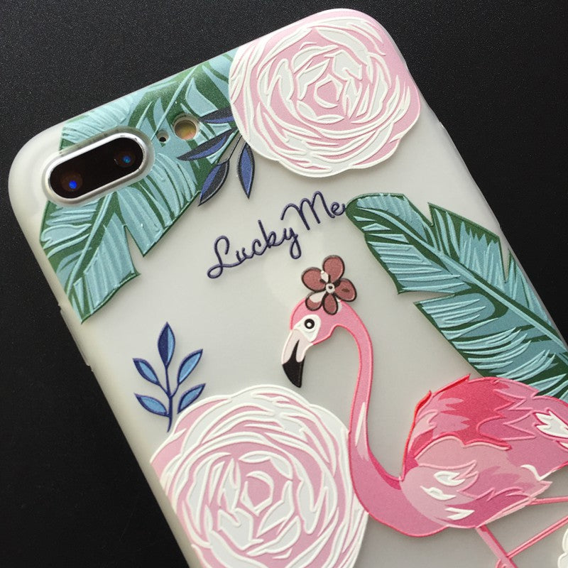 Unicorn Flamingo Case For iPhone 7 Plus Soft TPU Back Cover For iPhone X