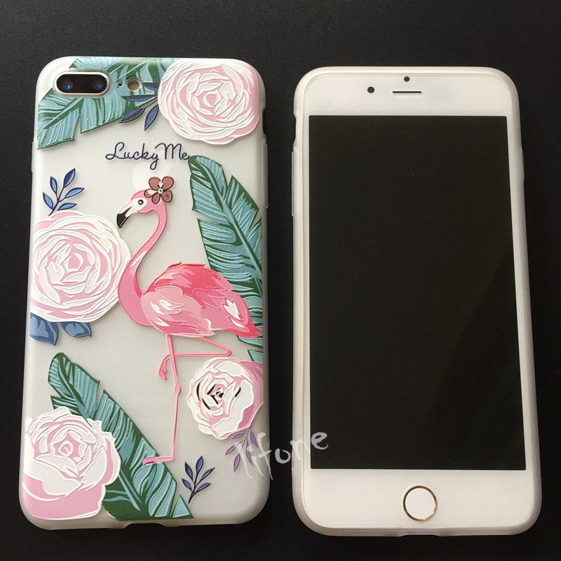 Unicorn Flamingo Case For iPhone 7 Plus Soft TPU Back Cover For iPhone X
