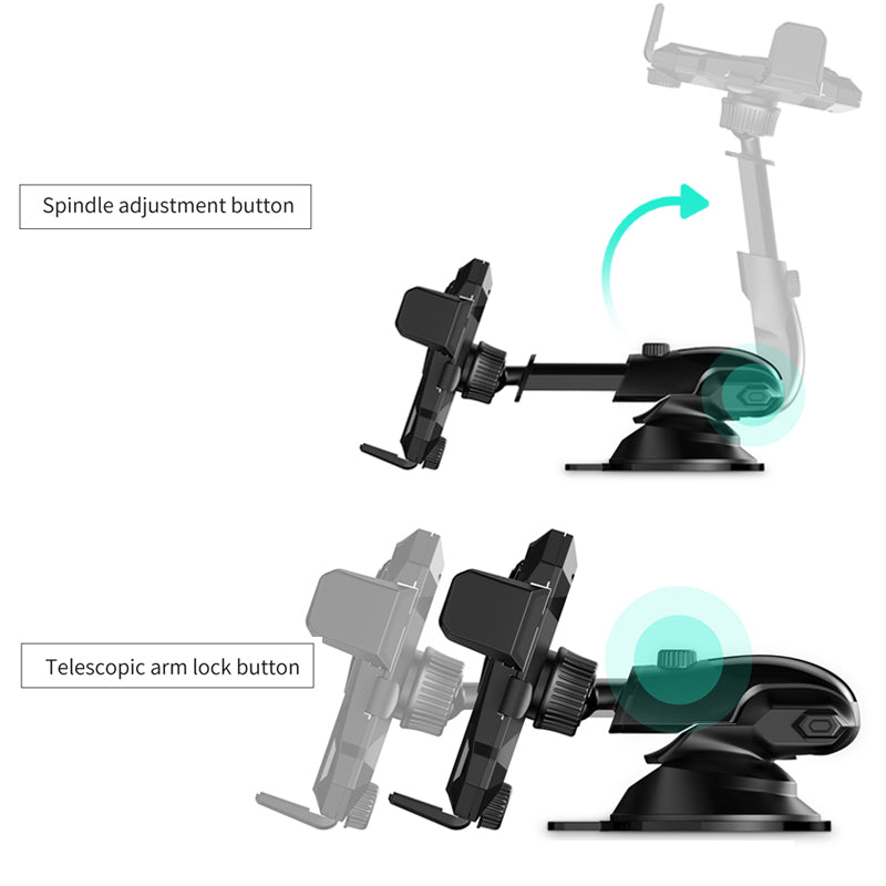 Baseus Car Holder  Telescopic Sucker Suction Cup Car Mount Holder  Auto Locked Clamping Phone Stand