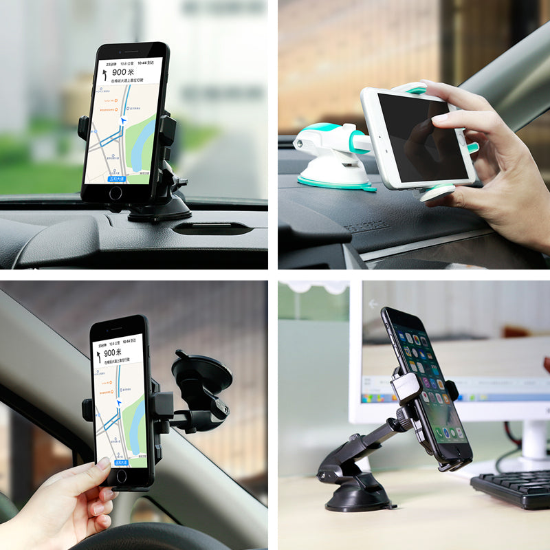 Baseus Car Holder  Telescopic Sucker Suction Cup Car Mount Holder  Auto Locked Clamping Phone Stand