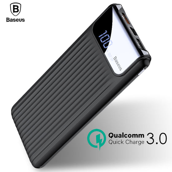 Quick Charge 3.0 Power Bank 10000mAh Dual USB LCD Powerbank External Battery Charger For Mobile Phones Tablets Poverbank