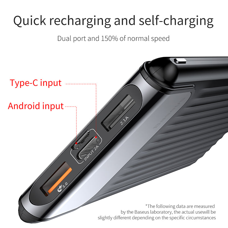 Quick Charge 3.0 Power Bank 10000mAh Dual USB LCD Powerbank External Battery Charger For Mobile Phones Tablets Poverbank