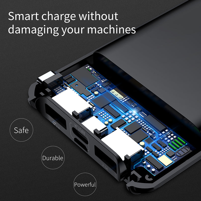 Quick Charge 3.0 Power Bank 10000mAh Dual USB LCD Powerbank External Battery Charger For Mobile Phones Tablets Poverbank