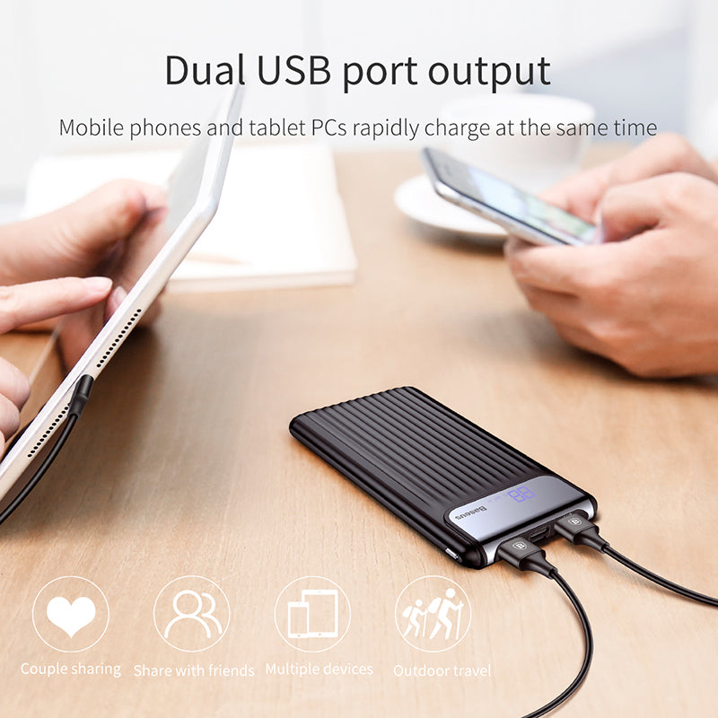 Quick Charge 3.0 Power Bank 10000mAh Dual USB LCD Powerbank External Battery Charger For Mobile Phones Tablets Poverbank