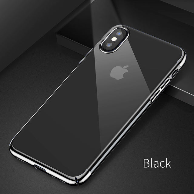 Phone Case For iPhone X Capinhas Ultra Thin Hard PC Back Cover color mirror Case