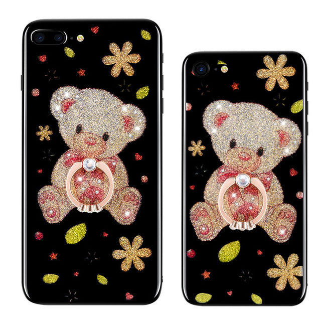 For iphone 7 Case Rhinestone Glitter Silicone Cover Original For iphone 8 Plus Luxury Crystal Diamond Soft Shell 4.7&5.5