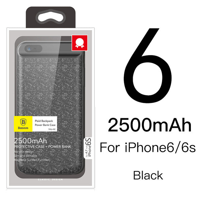 Baseus Battery Case For iPhone 7 6 6s Plus Charger Case 2500mAh 3650mAh Battery Charging Case Cover For iPhone Power Bank Case