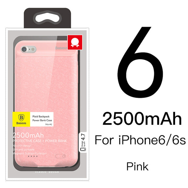 Baseus Battery Case For iPhone 7 6 6s Plus Charger Case 2500mAh 3650mAh Battery Charging Case Cover For iPhone Power Bank Case