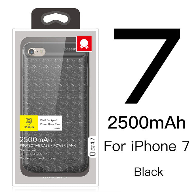 Baseus Battery Case For iPhone 7 6 6s Plus Charger Case 2500mAh 3650mAh Battery Charging Case Cover For iPhone Power Bank Case