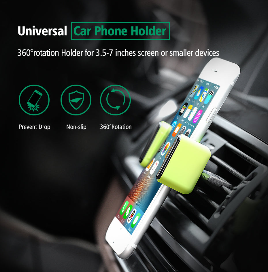 Car Phone Holder for iPhone 8 X Air Vent Mount Car Holder 360 Degree Mobile Phone Holder for Samsung Xiaomi Holder Stand