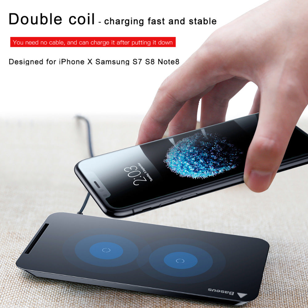 Wireless Charger For iPhone X 8 Plus Samsung Note 8 Wireless Charging Docking Dock Station
