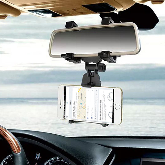 Adjustable Rotary GPS Mobile Phone Car Auto Rearview Mirror Mount