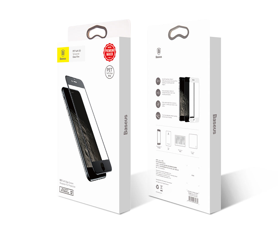 Baseus Tempered Glass For iPhone 7 7 Plus 8 8 Plus X Screen Protector 0.23mm Thin 3D Full Screen Protector For iPhone X Glass