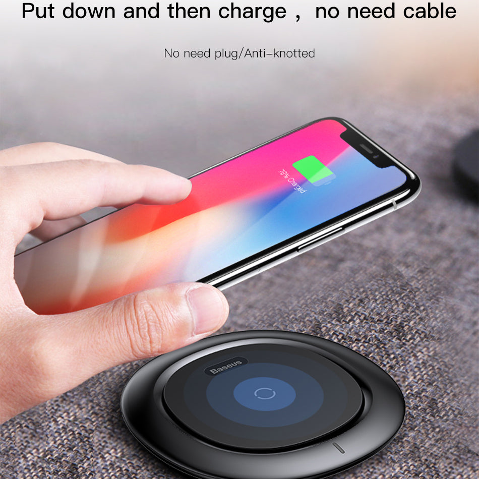 QI Wireless Charging Charger For iPhone X 8 Samsung Note 8 S8 S7 S6 Edge Mobile Phone Desktop Charger Wireless Charger