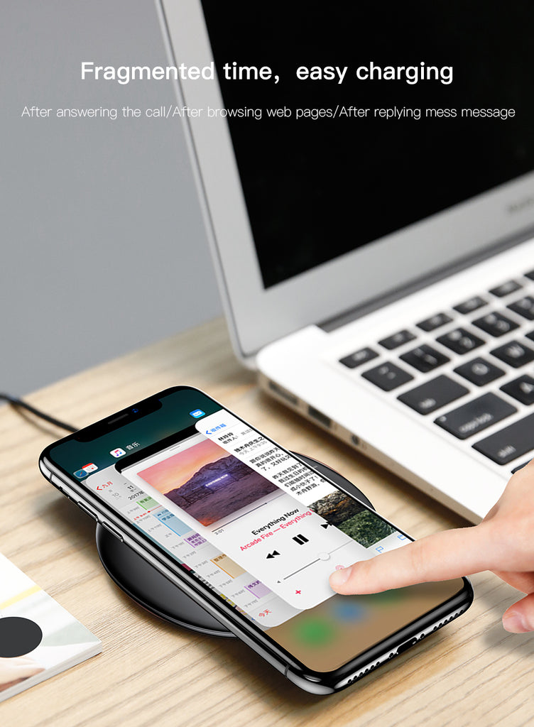 QI Wireless Charging Charger For iPhone X 8 Samsung Note 8 S8 S7 S6 Edge Mobile Phone Desktop Charger Wireless Charger