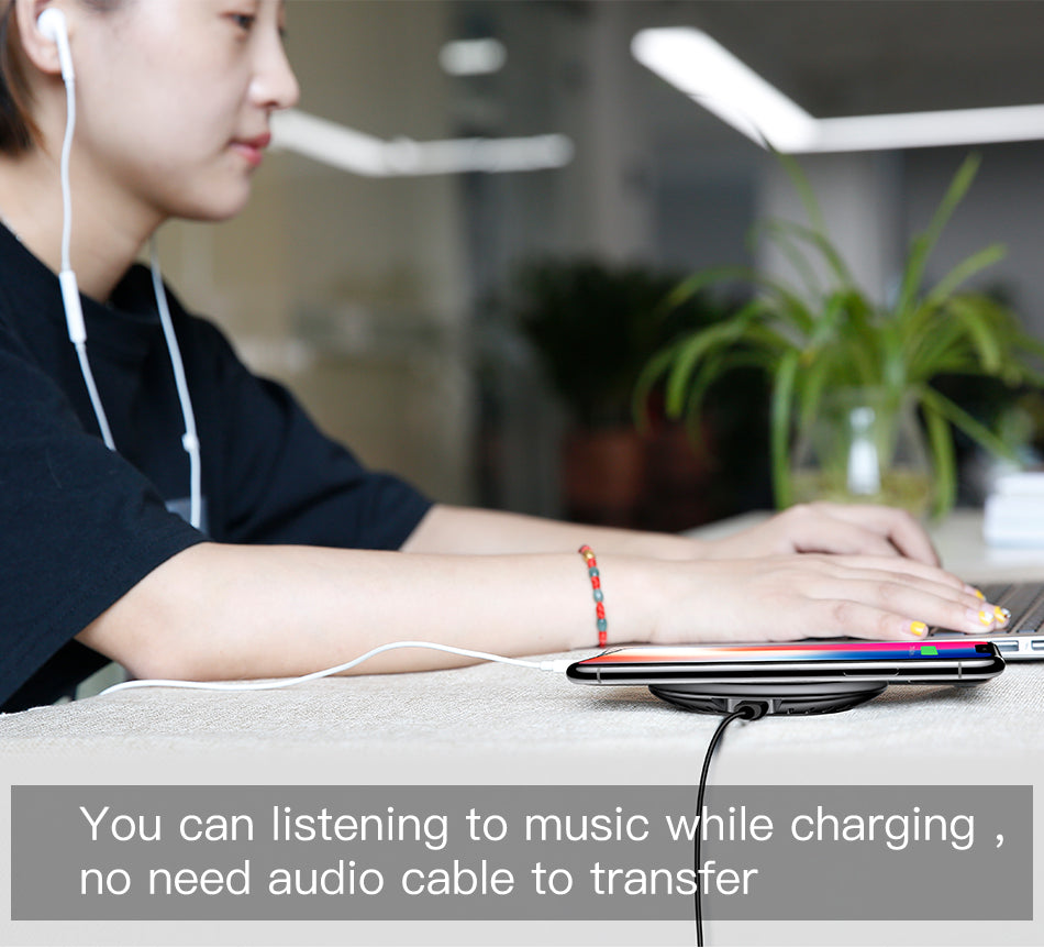 QI Wireless Charging Charger For iPhone X 8 Samsung Note 8 S8 S7 S6 Edge Mobile Phone Desktop Charger Wireless Charger