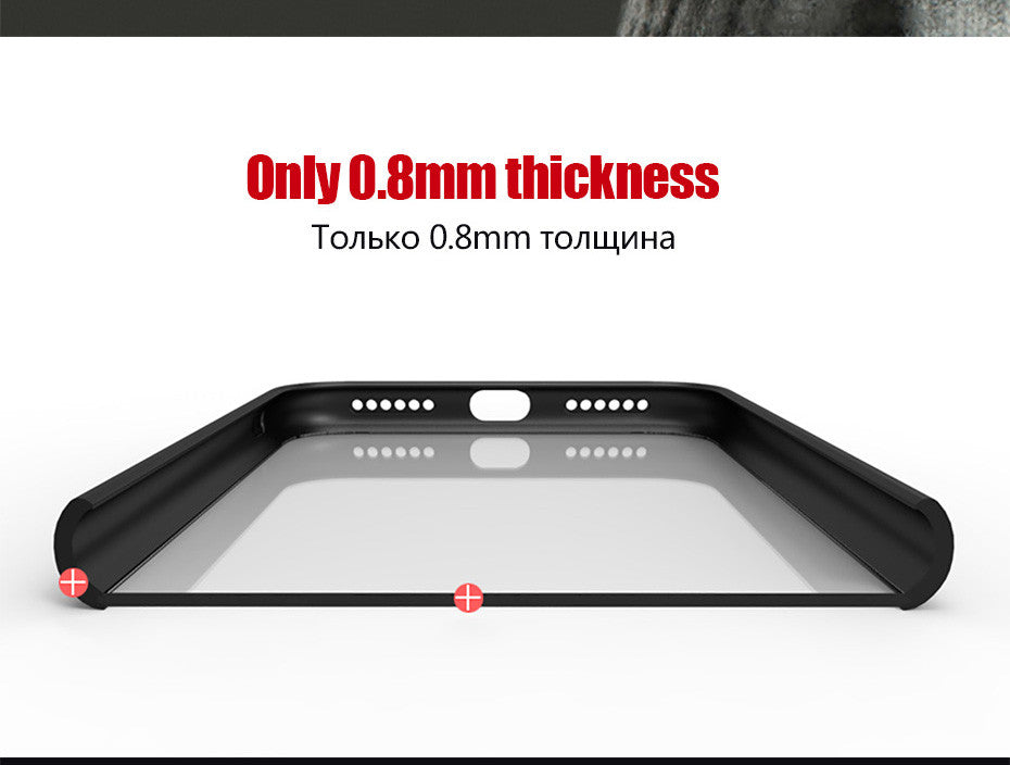 Case For iPhone 8 7 6 6s X Ultra Thin Capinhas PC & TPU Silicone Cover
