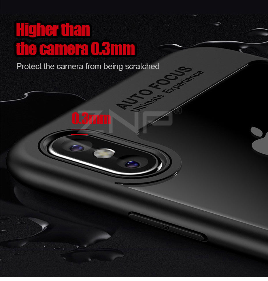 Case For iPhone 8 7 6 6s X Ultra Thin Capinhas PC & TPU Silicone Cover