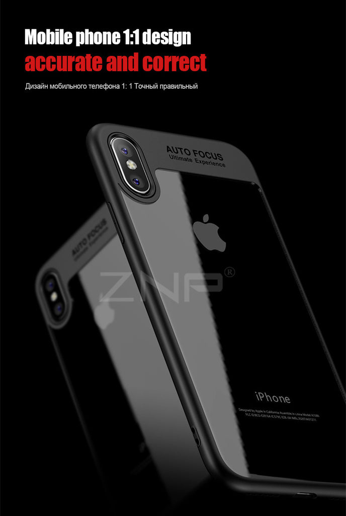 Case For iPhone 8 7 6 6s X Ultra Thin Capinhas PC & TPU Silicone Cover