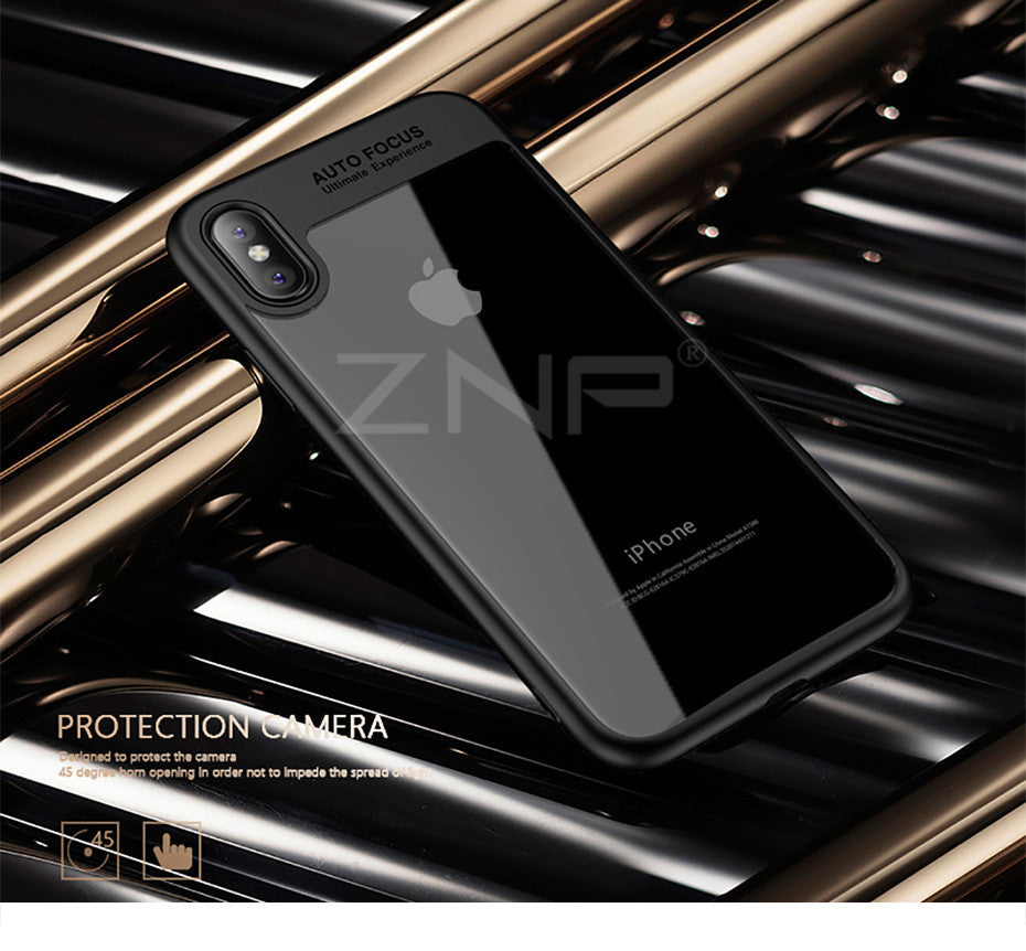 Case For iPhone 8 7 6 6s X Ultra Thin Capinhas PC & TPU Silicone Cover