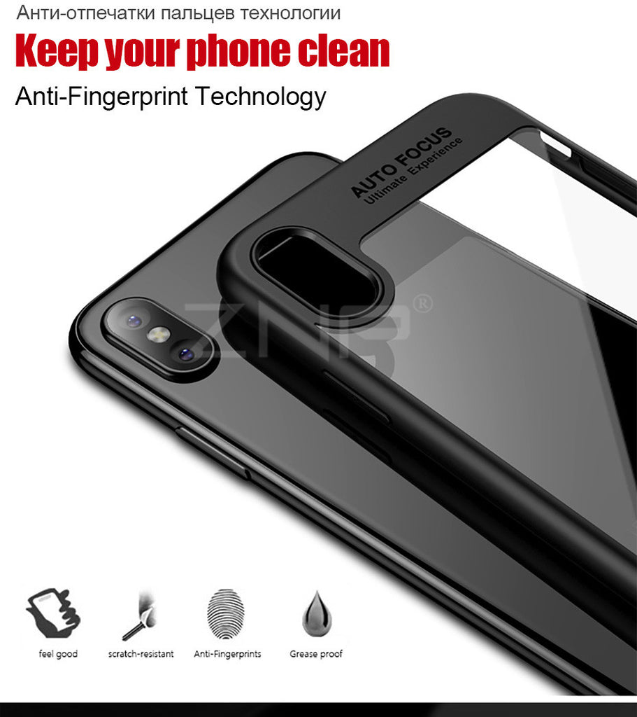 Case For iPhone 8 7 6 6s X Ultra Thin Capinhas PC & TPU Silicone Cover