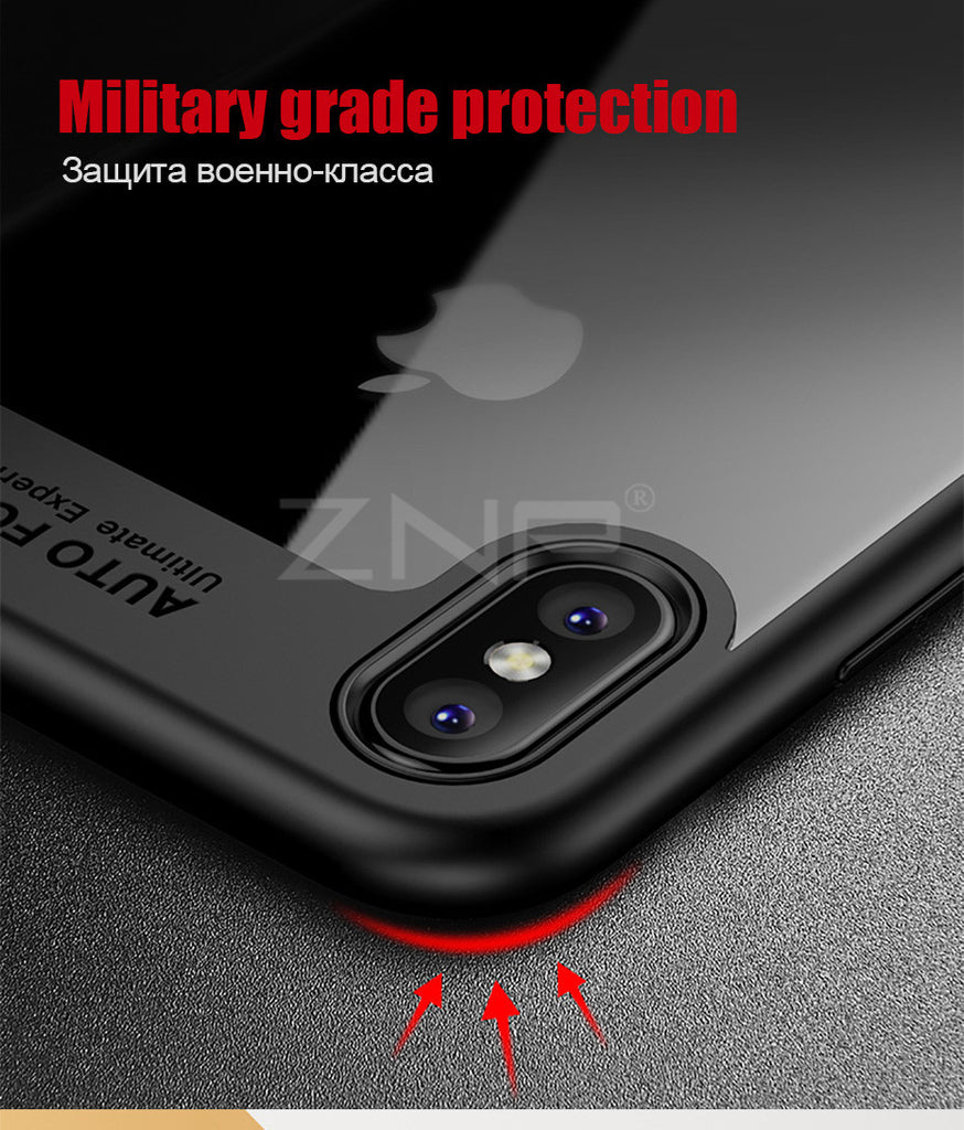 Case For iPhone 8 7 6 6s X Ultra Thin Capinhas PC & TPU Silicone Cover