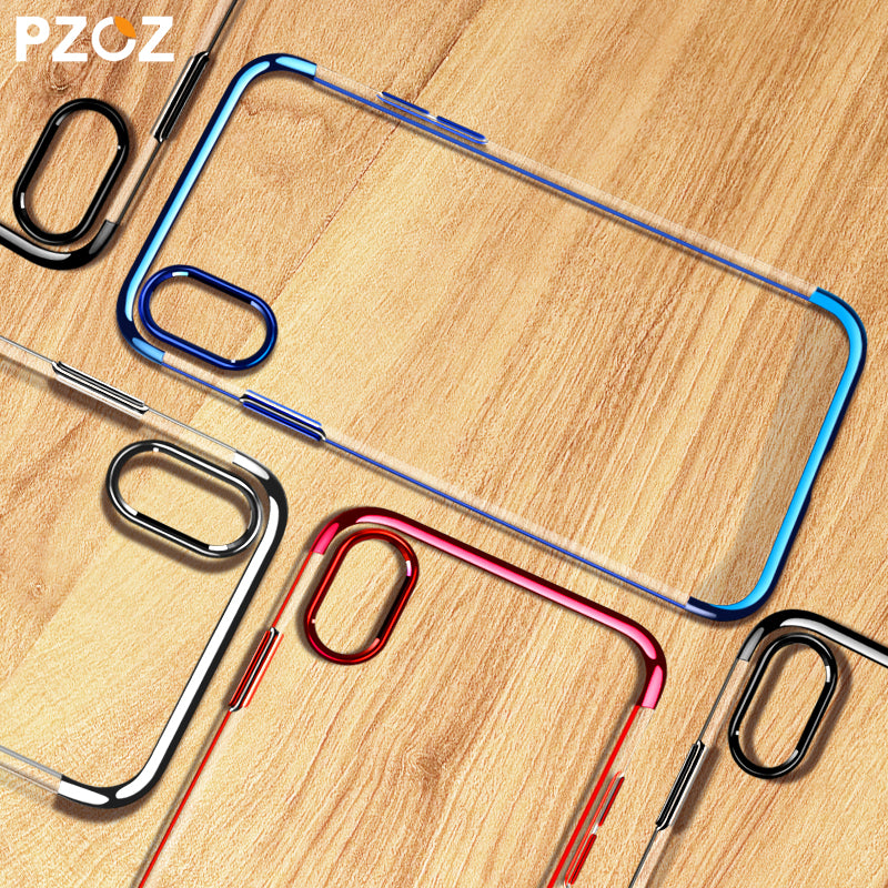 Ultra thin case Plating TPU transparent Silicone Case Cover for Iphone X