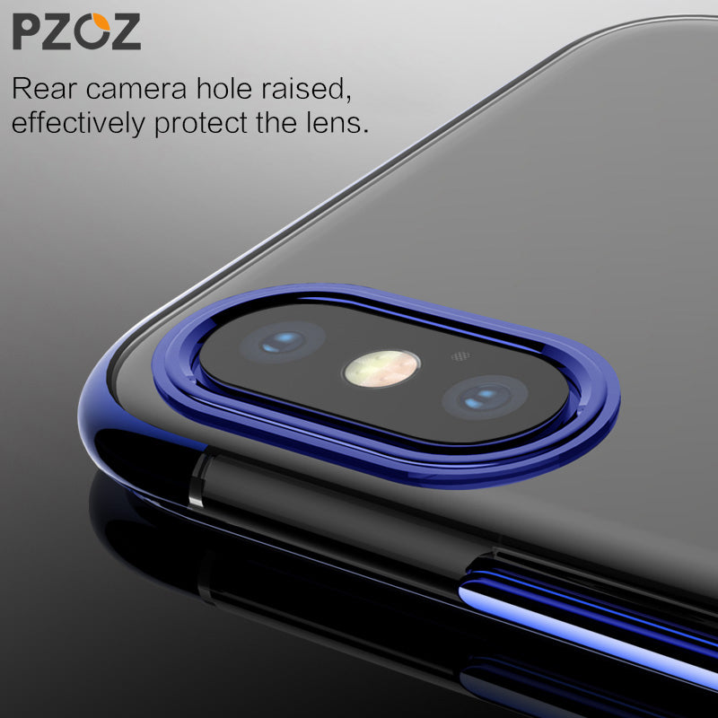 Ultra thin case Plating TPU transparent Silicone Case Cover for Iphone X