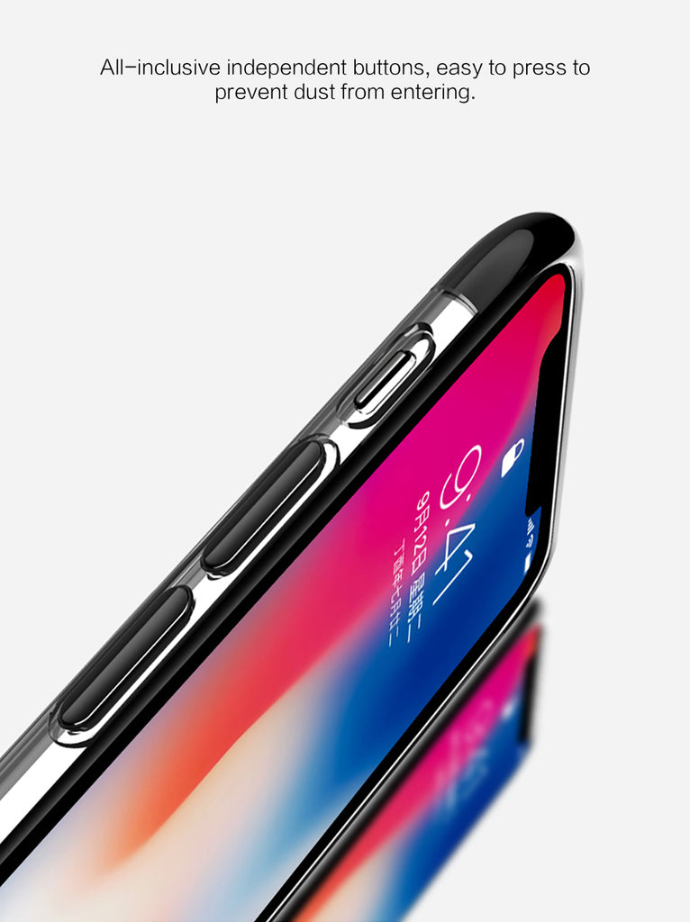 Ultra thin case Plating TPU transparent Silicone Case Cover for Iphone X