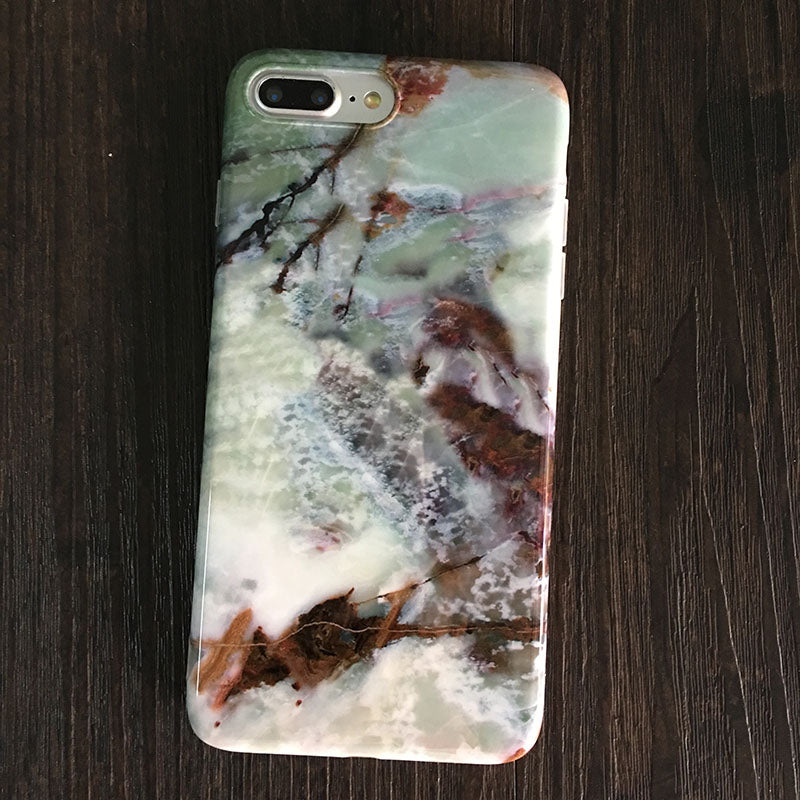 Marble Stone Gel Case For iPhone 7 6 6S Plus Soft Silicone Granite Cover Back For iPhone X, 8 Plus