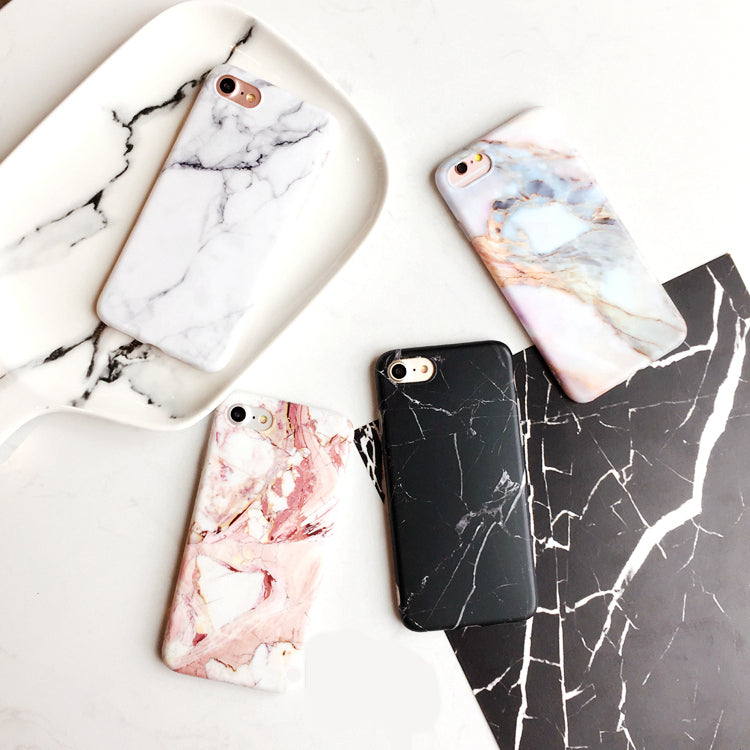 Marble Stone Gel Case For iPhone 7 6 6S Plus Soft Silicone Granite Cover Back For iPhone X, 8 Plus