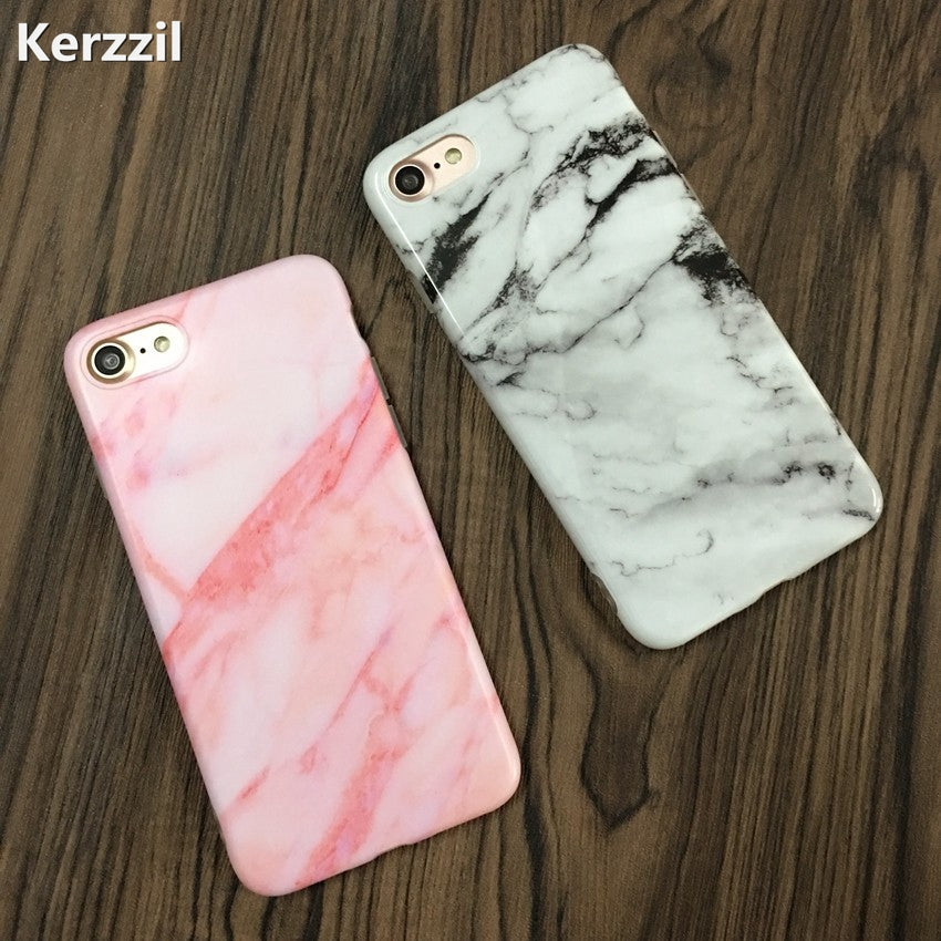 Marble Stone Gel Case For iPhone 7 6 6S Plus Soft Silicone Granite Cover Back For iPhone X, 8 Plus