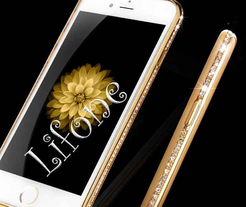 iPhone Diamond Case For iPhone X 6s 7 8 Slim Clear Soft TPU Crystal Rhinestone Silicone cover back