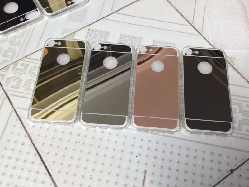 Rose gold Luxury Mirror Flash Fashion Case For iPhone 7 6 6S Plus 5s SE Soft Clear TPU Cover For iPhone 6 7 6S 5S